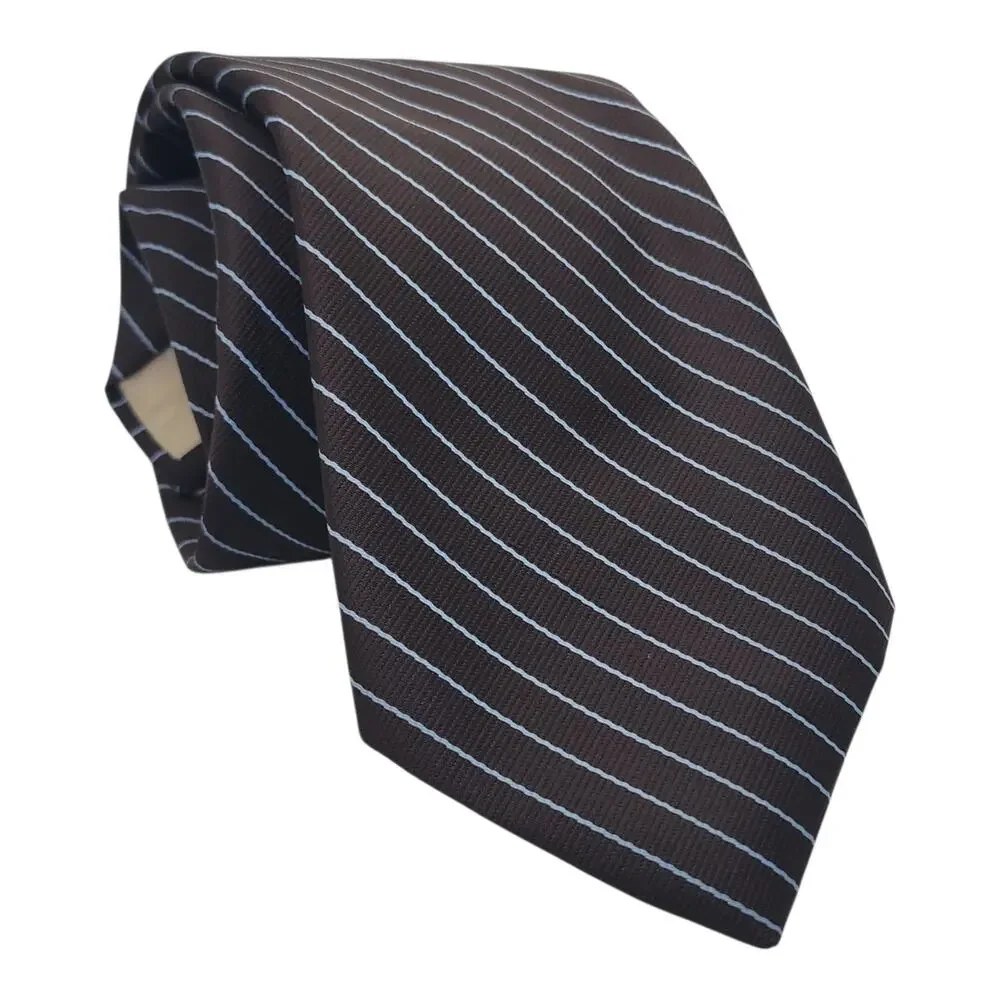 Vintage Men's Tie Brown Striped Classic Necktie England NOS NWT Kings Lynn